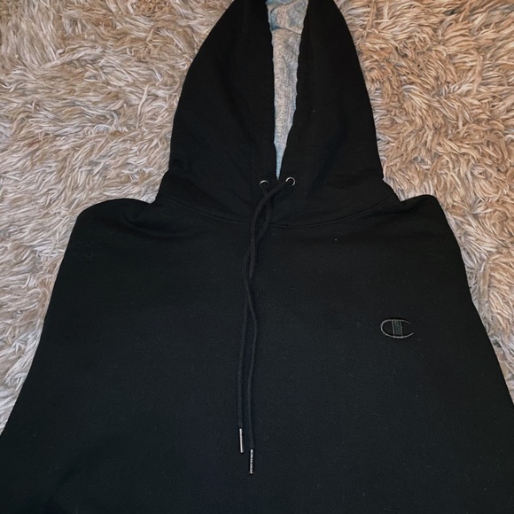 champion hoodie all black